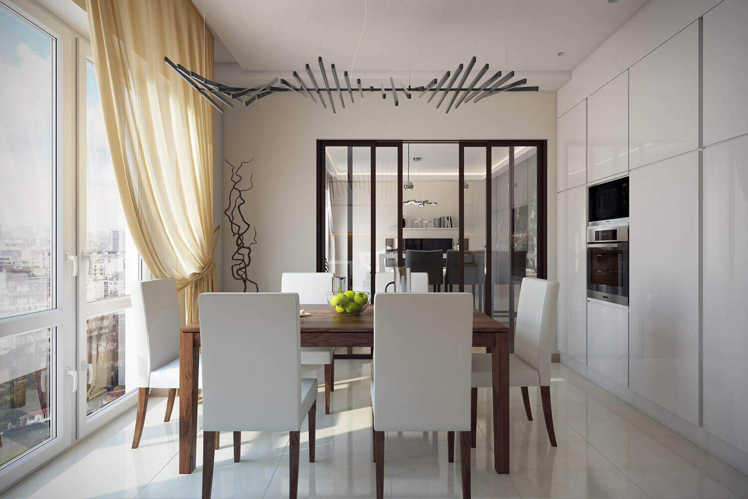 Дизайн квартиры в скандинавском стиле: интерьер кухни